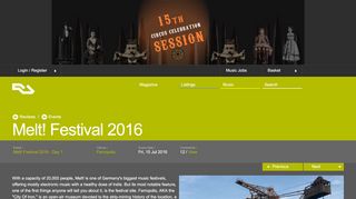 
                            10. RA Reviews: Melt! Festival 2016 at Ferropolis (Event) - Resident Advisor