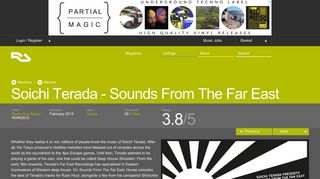 
                            8. RA Reviews: Soichi Terada - Sounds From The Far East on Rush ...