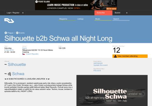 
                            9. RA: Silhouette b2b Schwa all Night Long at Swim, Czech Republic
