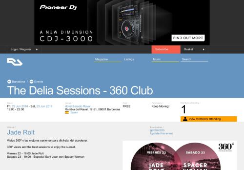 
                            10. RA: The Delia Sessions - 360 Club at Hotel Barcelo Raval, Barcelona ...