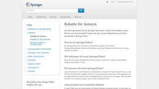 
                            2. Rabatte für Autoren - Springer