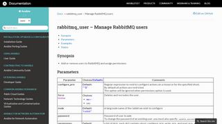 
                            6. rabbitmq_user – Adds or removes users to RabbitMQ — Ansible ...