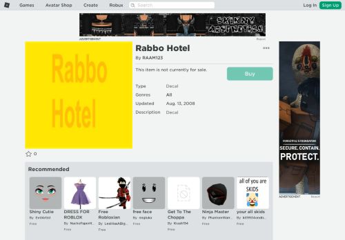 
                            3. Rabbo Hotel - Roblox