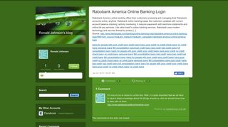 
                            12. Rabobank America Online Banking Login - Ronald Johnson's blog