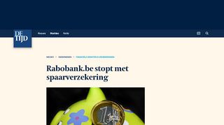 
                            10. Rabobank.be stopt met spaarverzekering | De Tijd
