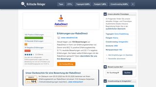 
                            3. RaboDirect (Rabobank) Erfahrungen (144 Berichte) - Kritische Anleger