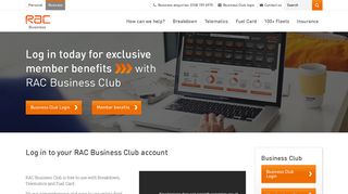 
                            2. RAC Business Club | Log in to your account | RAC