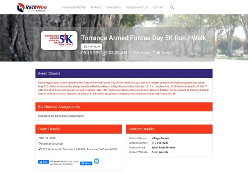 
                            12. RaceWire | Torrance Armed Forces Day 5K Run / Walk