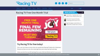 
                            7. Racing TV Free One Month Trial
