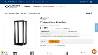 
                            12. Rackmount Solutions | DSR24-36-4 | Open Frame 4 Post Rack