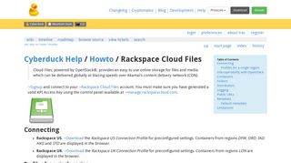 
                            5. Rackspace Cloud Files - Cyberduck