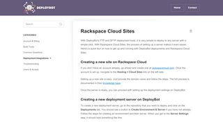 
                            10. Rackspace Cloud Sites - DeployBot Help