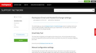 
                            10. Rackspace Email and Hosted Exchange settings - Rackspace Support