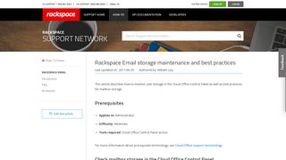 
                            8. Rackspace Email storage maintenance and best practices