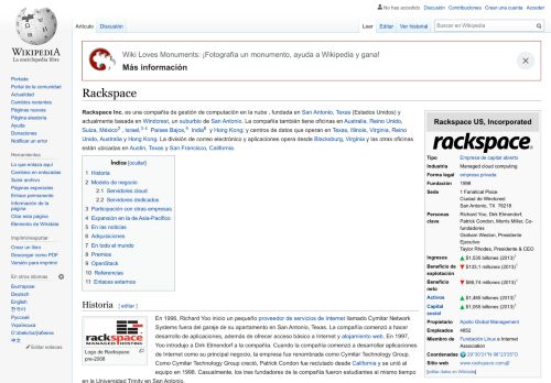 
                            11. Rackspace - Wikipedia, la enciclopedia libre