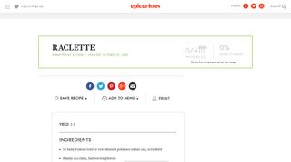 
                            5. RACLETTE recipe | Epicurious.com