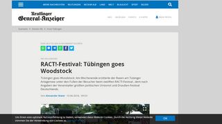
                            11. RACT!-Festival: Tübingen goes Woodstock - Kreis Tübingen - Gea