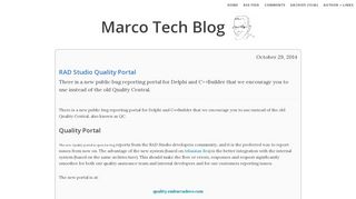 
                            12. RAD Studio Quality Portal - marcocantu.com