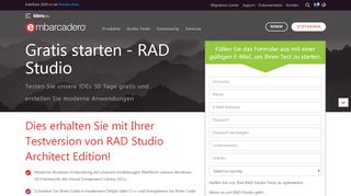 
                            12. RAD Studio - Start For Free - Embarcadero Website