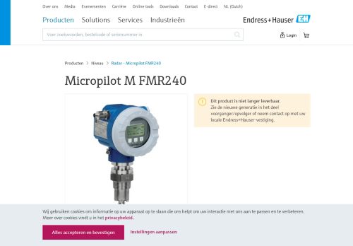 
                            13. Radar measurement - Micropilot FMR240 | Endress+Hauser