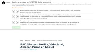 
                            10. RADAR+ test: Netflix, Videoland, Amazon Prime en NLZiet - Radar ...