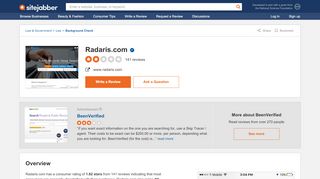
                            6. Radaris.com Reviews - 139 Reviews of Radaris.com | Sitejabber