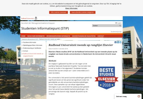 
                            11. Radboud Universiteit tweede op ranglijst Elsevier - STIP FdM