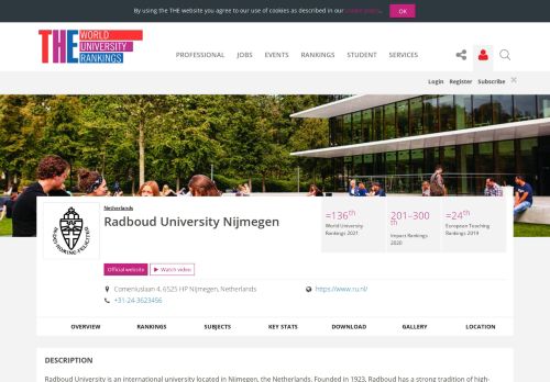 
                            3. Radboud University Nijmegen World University Rankings | THE