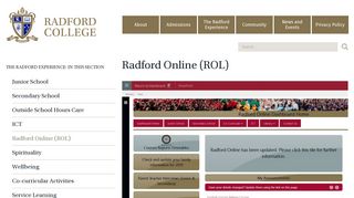 
                            3. Radford Online (ROL) – Radford College