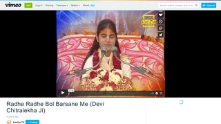 
                            7. Radhe Radhe Bol Barsane Me (Devi Chitralekha Ji) on Vimeo