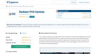 
                            7. Radiant POS System Reviews and Pricing - 2019 - Capterra