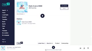 
                            8. Radio Avance MMM | Free Internet Radio | TuneIn