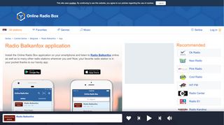 
                            11. Radio Balkanfox application - Online Radio Box