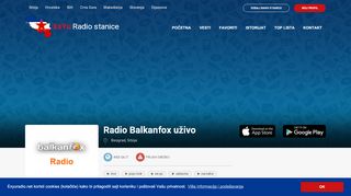 
                            9. Radio Balkanfox Beograd uživo preko interneta - ExYu Radio stanice