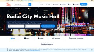 
                            9. Radio City Music Hall New York - Tickets & Eintrittskarten ...
