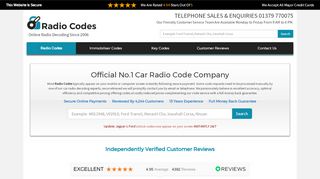 
                            9. Radio Codes: The Official No.1 Online Car Radio Code ...