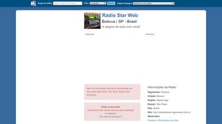 
                            12. Rádio Star Web - Boituva / SP - Brasil | Radios.com.br