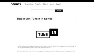 
                            1. Radio von TuneIn in Sonos | Sonos