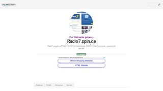 
                            9. Radio7.spin.de - RADIO 7 Chat-Community - Urlm.de