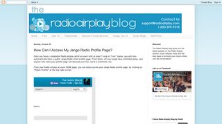 
                            6. RadioAirplay.com: How Can I Access My Jango Radio Profile Page?