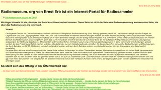
                            8. Radiomuseum.org von Ernst Erb ist ein Internet-Portal für Radiosammler