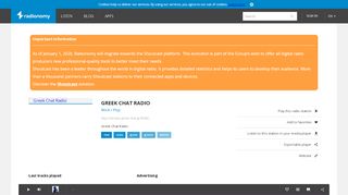 
                            9. Radionomy – Greek Chat Radio | free online radio station