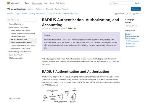 
                            3. RADIUS Authentication, Authorization, and Accounting - Windows ...