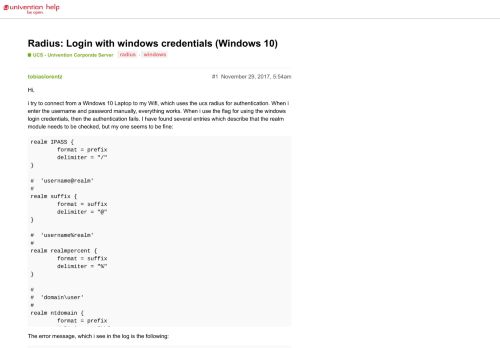 
                            9. Radius: Login with windows credentials (Windows 10) - UCS ...