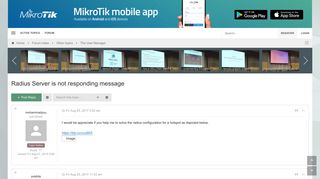
                            5. Radius Server is not responding message - MikroTik
