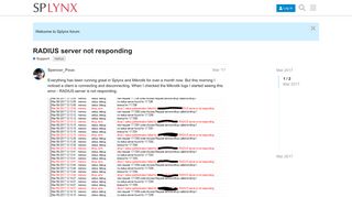 
                            10. RADIUS server not responding - Support - Splynx Forum