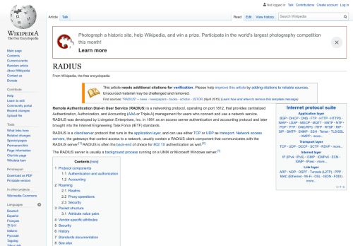 
                            8. RADIUS - Wikipedia