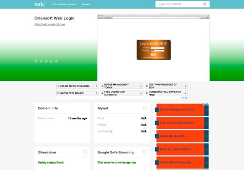 
                            8. radius.sariroti.com - Orlansoft Web Login - Radius Sariroti - Sur.ly