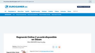
                            13. Ragnarok Online 2 ya está disponible en Steam • Eurogamer.es