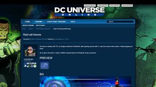 
                            12. Raid call themes | DC Universe Online Forums - Daybreak Games